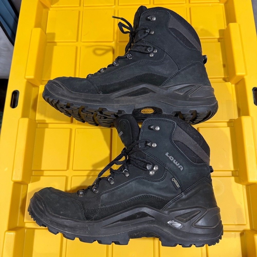 Lowa Renegade GTX Mid Mens Hiking Boots Black Gore-Tex Vibram 11.5 310945 9999 - Picture 5 of 8